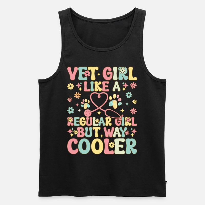 Vet Tech Tierärztin - Männer Premium Bio Tank Top - Schwarz