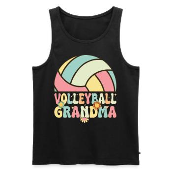 Groovy Volleyballspielerin - Männer Premium Bio Tank Top - Schwarz - Vorne - Michal (187cm)