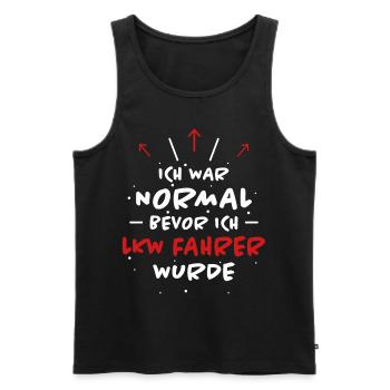 LKW Fahrer Spruch Job Lustiges LKW Fahrer Geschenk - Männer Premium Bio Tank Top - Schwarz - Vorne - Michal (187cm)