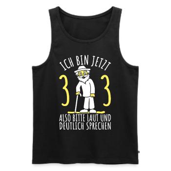 33. Geburtstag 33er 33ter Ich bin jetzt 33 Jahre - Männer Premium Bio Tank Top - Schwarz - Vorne - Michal (187cm)