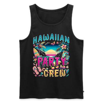 Hawaiian Party Crew - Men's Premium Organic Tank Top - black - Front - AI Model Male 178 light (178cm)