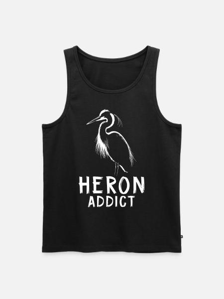 Héron Accro - Débardeur bio Premium Homme - noir