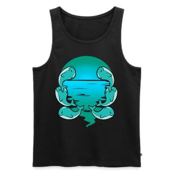 Baby Wal Fisch Meeressäuger Kinder Kleinkind - Männer Premium Bio Tank Top - Schwarz - Vorne - Michal (187cm)