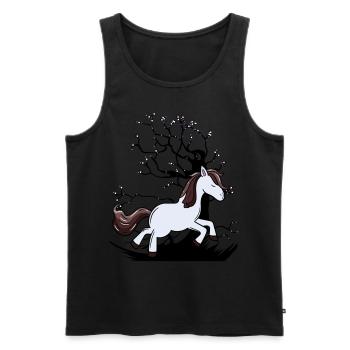 Wild Pferd Pony Pferde Kind Kinder - Männer Premium Bio Tank Top - Schwarz - Vorne - Michal (187cm)
