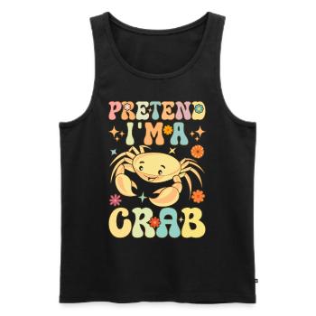 Groovy Crab Lovers Seafood Lovers - Men's Premium Organic Tank Top - black - Front - Michal (187cm)