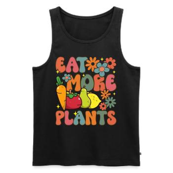 Groovy Pflanzenbasierte Ernährung Vegan Veganismus - Männer Premium Bio Tank Top - Schwarz - Vorne - Michal (187cm)