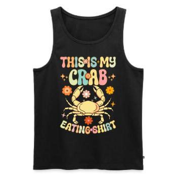 Groovy Crab Lovers Seafood Lovers - Men's Premium Organic Tank Top - black - Front - Michal (187cm)