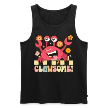 Groovy Crab Lovers Seafood Lovers - Men's Premium Organic Tank Top - black - Front - Michal (187cm)