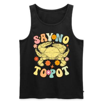 Groovy Crab Lovers Seafood Lovers - Men's Premium Organic Tank Top - black - Front - Michal (187cm)