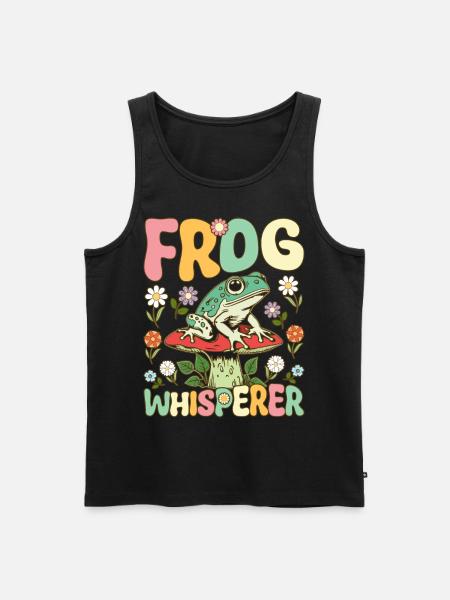 Groovy Frog Lovers - Men's Premium Organic Tank Top - black