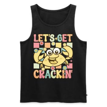Groovy Crab Lovers Seafood Lovers - Men's Premium Organic Tank Top - black - Front - Michal (187cm)