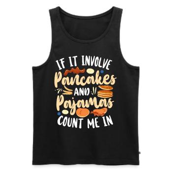 Pancake Lover Kids If It Involves - Men's Premium Organic Tank Top - black - Front - Michal (187cm)