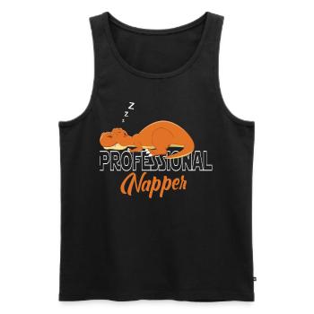 Professinonal Napper Dinosaurier Dino Trex Dino - Männer Premium Bio Tank Top - Schwarz - Vorne - Michal (187cm)