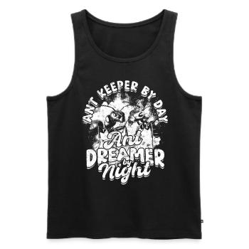 Ant Breeding Ant Keeper By Day Ant Dreamer Night - Men's Premium Organic Tank Top - black - Front - AI Model Male 178 light (178cm)