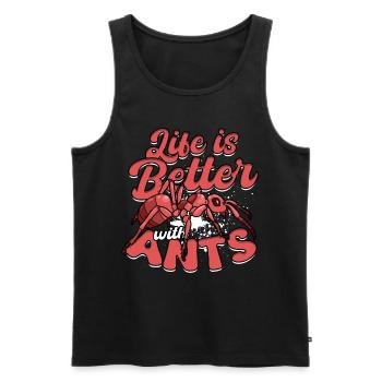 Ant Breeding Life Is Better With Ants - Men's Premium Organic Tank Top - black - Front - Michal (187cm)