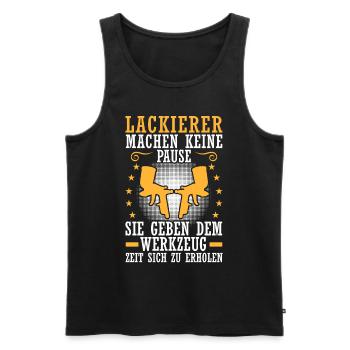 Vehicle Painter Doesn't Take a Break Car Painter - Men's Premium Organic Tank Top - black - Front - Michal (187cm)