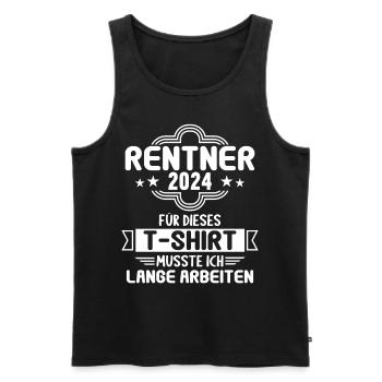 Pension de retraite Pension de pensionné 2024 - Débardeur bio Premium Homme - noir - Devant - Michal (187cm)