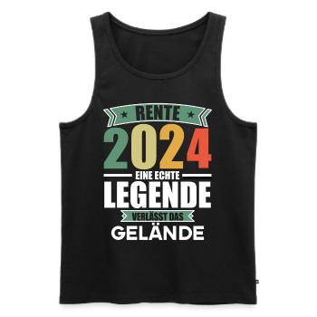 Retirement Pension Pensioner Pensioner Pension 2024 - Men's Premium Organic Tank Top - black - Front - Michal (187cm)
