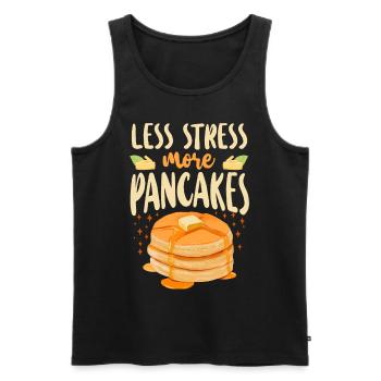 Pancake Lover Kids Less Stress - Männer Premium Bio Tank Top - Schwarz - Vorne - AI Model Male 178 light (178cm)