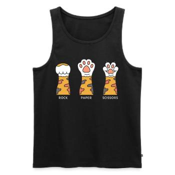 Rock Paper Scissors - Men's Premium Organic Tank Top - black - Front - AI Model Male 178 light (178cm)