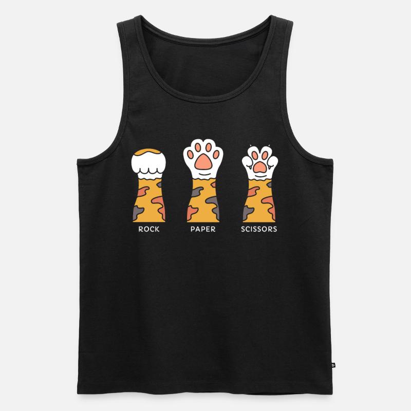 Rock Paper Scissors - Männer Premium Bio Tank Top - Schwarz