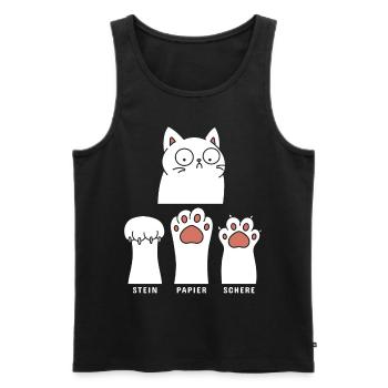 Stone Paper Scissors - Men's Premium Organic Tank Top - black - Front - AI Model Male 178 light (178cm)