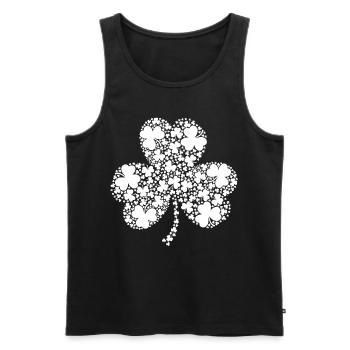 Trèfle blanc en fleurs - Débardeur bio Premium Homme - noir - Devant - Michal (187cm)