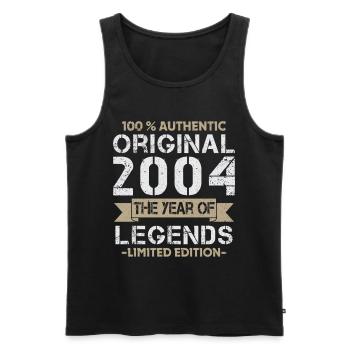 Legende 2004 Original Jahrgang Geburtstagsgeschenk - Männer Premium Bio Tank Top - Schwarz - Vorne - Michal (187cm)