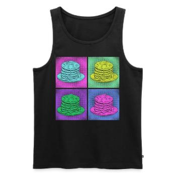 Pancake Lover Kids Retro Vintage - Männer Premium Bio Tank Top - Schwarz - Vorne - Michal (187cm)