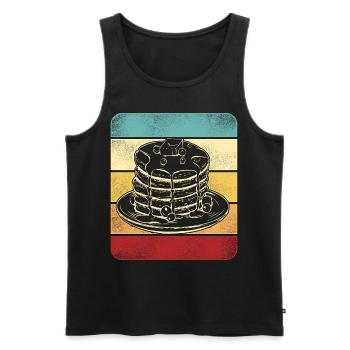 Pancake Lover Kids Retro Vintage - Männer Premium Bio Tank Top - Schwarz - Vorne - Michal (187cm)