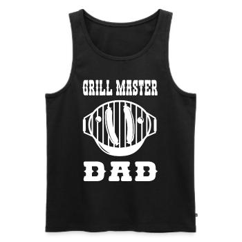 Grillmaster Papa BBQ Grill Griller Barbecue Fumoir - Débardeur bio Premium Homme - noir - Devant - Michal (187cm)