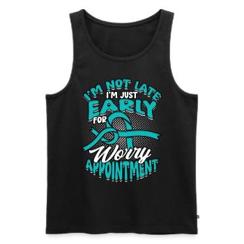 Anxiety disorder Anxiety disorders - Men's Premium Organic Tank Top - black - Front - AI Model Male 178 light (178cm)