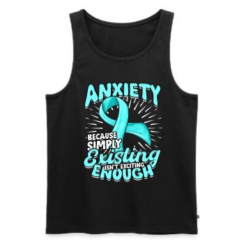 Anxiety disorder Anxiety disorders - Men's Premium Organic Tank Top - black - Front - AI Model Male 178 light (178cm)