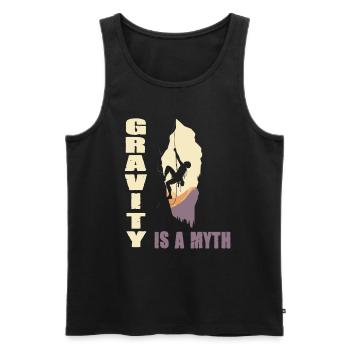 Gravity is a Myth - Männer Premium Bio Tank Top - Schwarz - Vorne - AI Model Male 178 light (178cm)