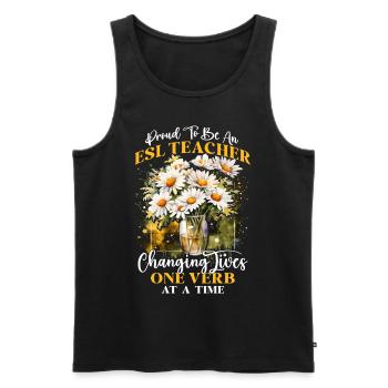 Englischlehrer Englischlehrerin Sprachlehrer - Männer Premium Bio Tank Top - Schwarz - Vorne - Michal (187cm)
