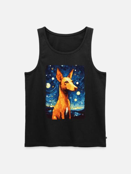 Podenco Starry Night - Männer Premium Bio Tank Top - Schwarz