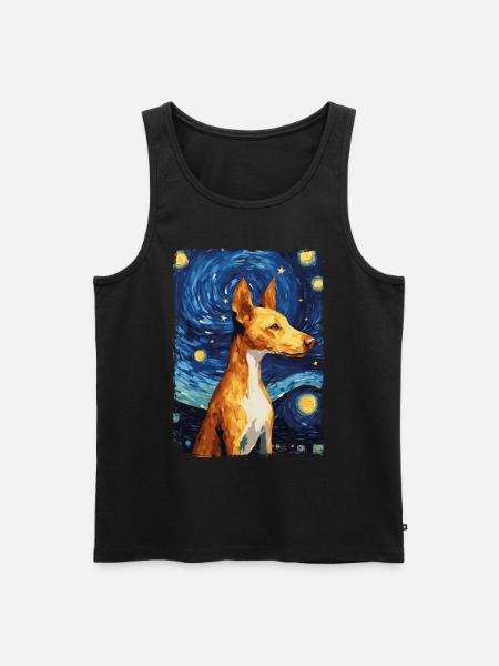 Podenco Starry Night - Männer Premium Bio Tank Top - Schwarz