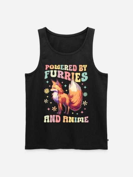 Groovy Furry Fandom Fursuit Fox - Men's Premium Organic Tank Top - black