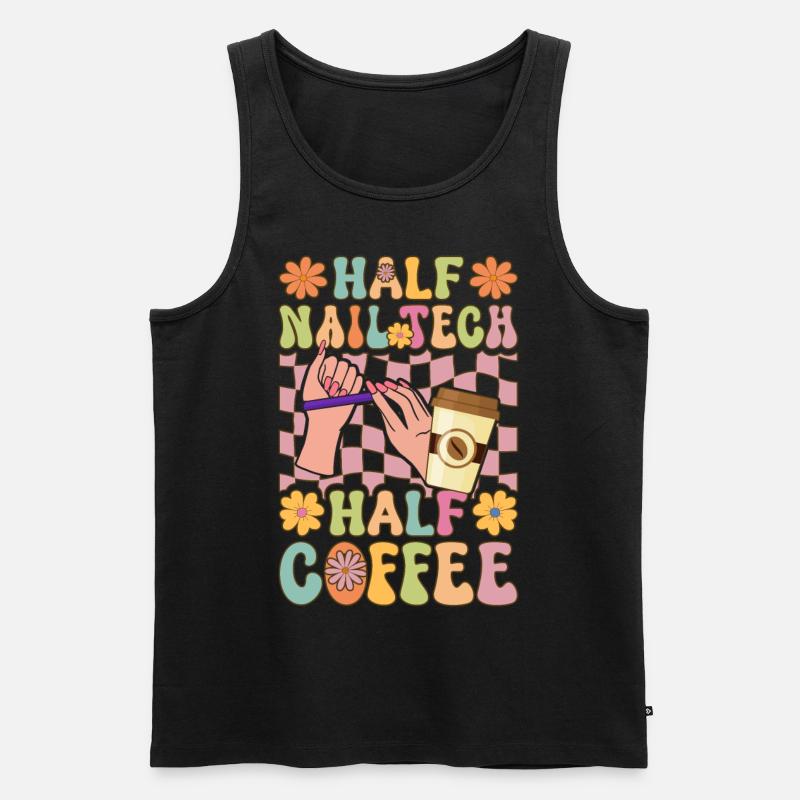 Nageltechnikerin Kaffeeliebhaberin - Männer Premium Bio Tank Top - Schwarz