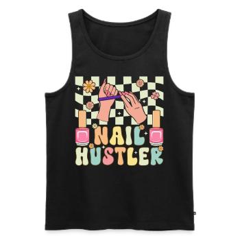 Groovy Nail Tech Nail Artist - Männer Premium Bio Tank Top - Schwarz - Vorne - AI Model Male 178 light (178cm)