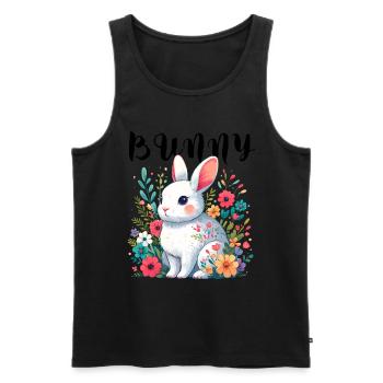 Bunny Bunny Bunny Easter Bunny Easter Spring Child - Men's Premium Organic Tank Top - black - Front - Michal (187cm)