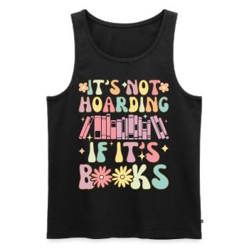 Groovy Book Reader - Men's Premium Organic Tank Top - black - Front - AI Model Male 178 light (178cm)