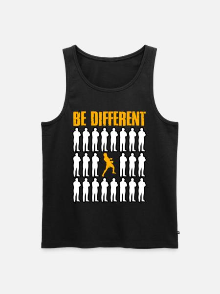 Sei anders Boxen - Männer Premium Bio Tank Top - Schwarz
