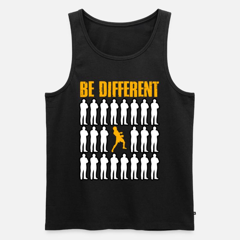 Sei anders Boxen - Männer Premium Bio Tank Top - Schwarz