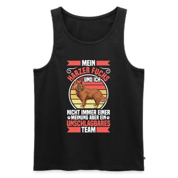 Harzer Fuchs is unbeatable herding dog herding fox - Men's Premium Organic Tank Top - black - Front - AI Model Male 178 light (178cm)