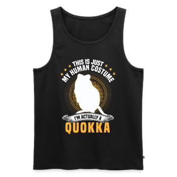 Nur ein Quokka Kostüm Beuteltier Quokka - Männer Premium Bio Tank Top - Schwarz - Vorne - AI Model Male 178 light (178cm)