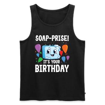 Soap-Prise It's Your Birthday für einen - Männer Premium Bio Tank Top - Schwarz - Vorne - Michal (187cm)