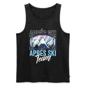 Apres Ski Team - Männer Premium Bio Tank Top - Schwarz - Vorne - AI Model Male 178 light (178cm)
