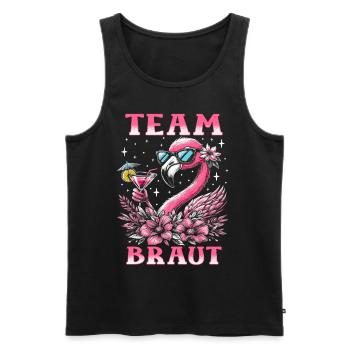 Team Braut - Männer Premium Bio Tank Top - Schwarz - Vorne - AI Model Male 178 light (178cm)
