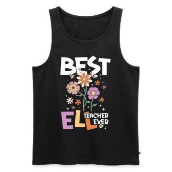 Bester Englischlehrer Englischlehrerin - Männer Premium Bio Tank Top - Schwarz - Vorne - Michal (187cm)